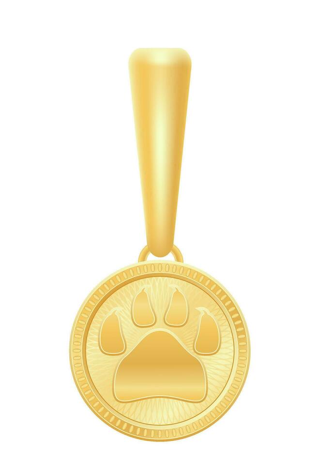perro collar medallón no a obtener perdido vector ilustración aislado en blanco antecedentes