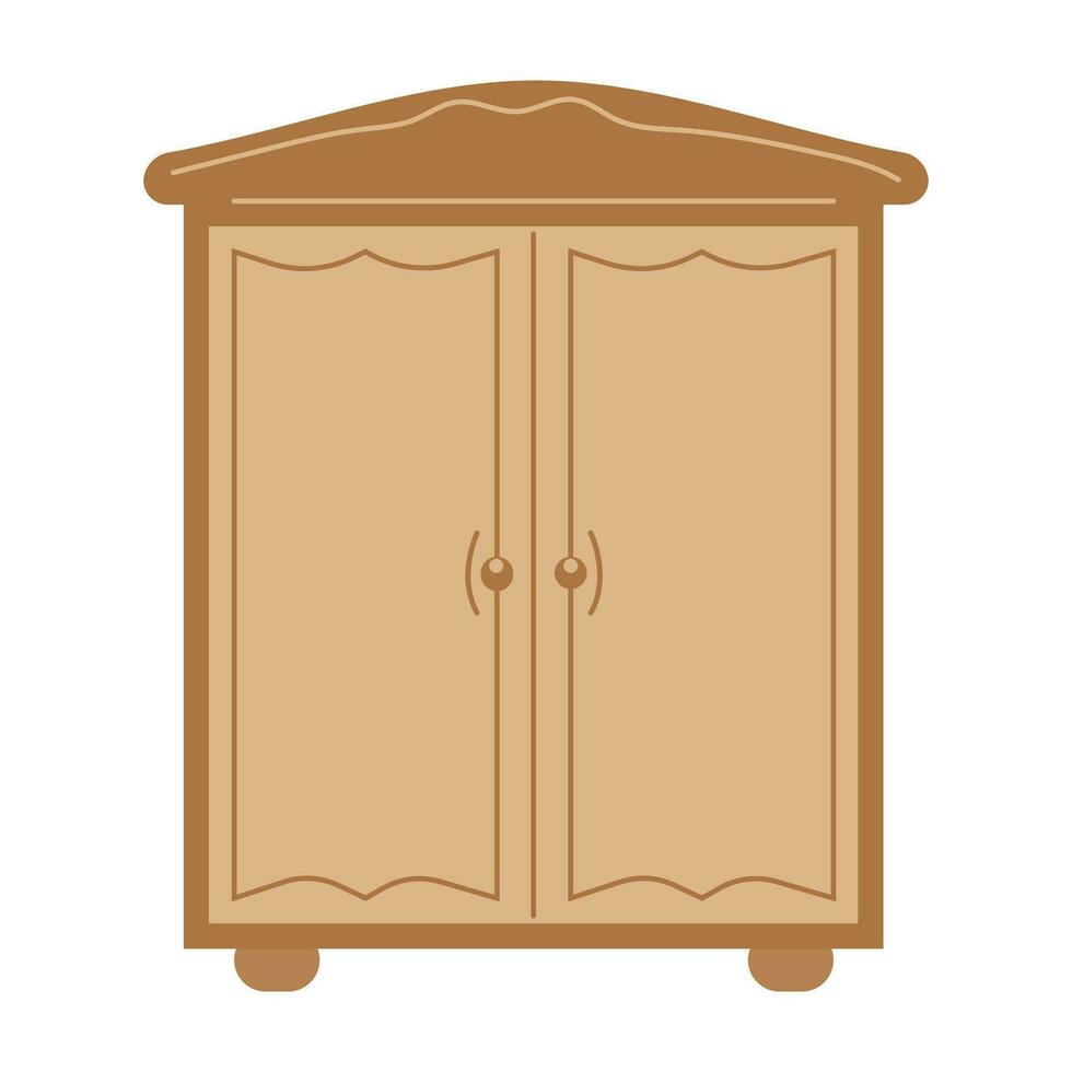 Storage furniture set in the living room. vector