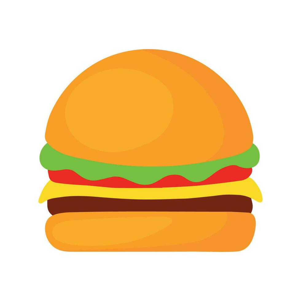 Burger Fast Food Hand Drawing Doodle Vector Illustration