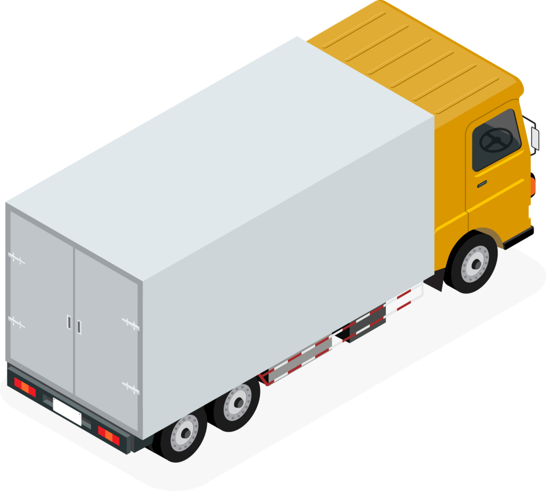 Cargo Truck transportation. Commercial transport. Flat 3d isometric png