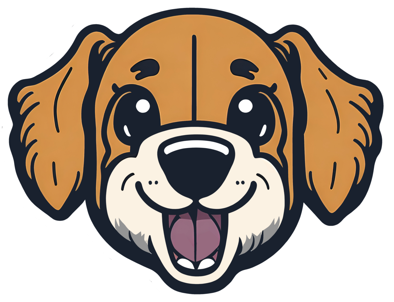 Cute dog happy cartoon. AI Generative 26567238 PNG