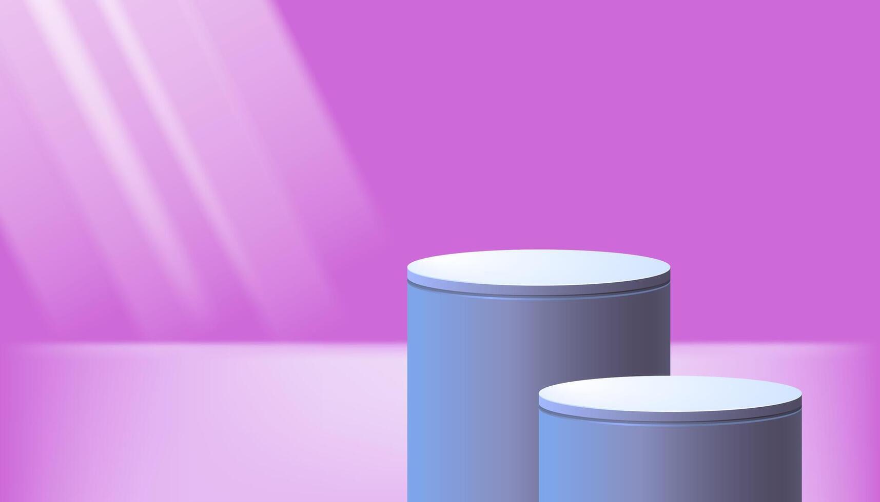 3D circle podium with sun rays background vector