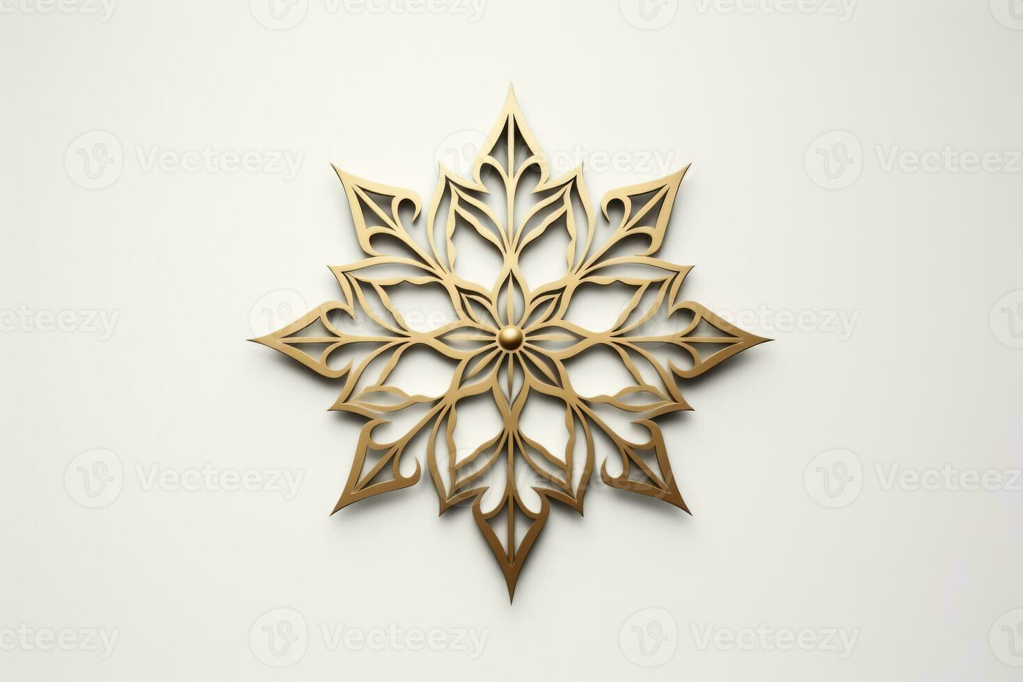 Arabic geometric star ornament on white background photo
