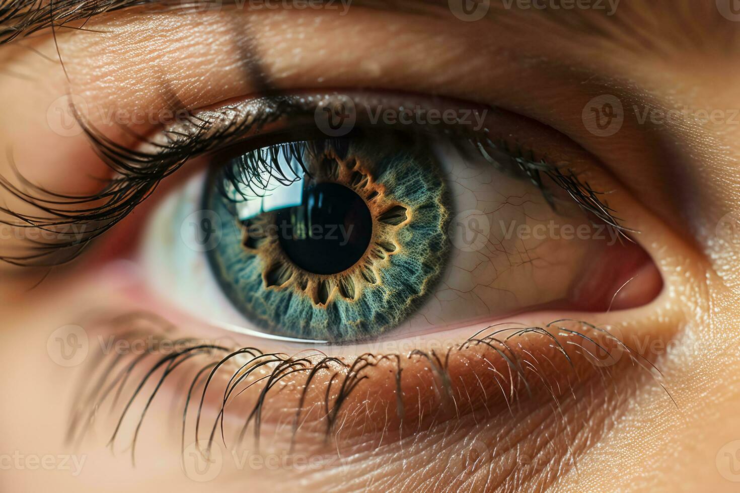 Close up of kid eye photo