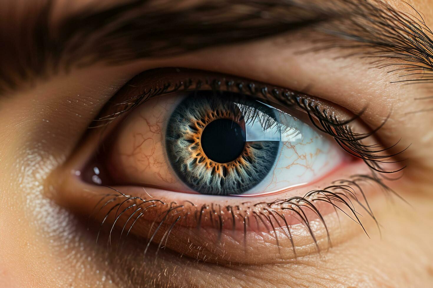 Close up of male eye photo