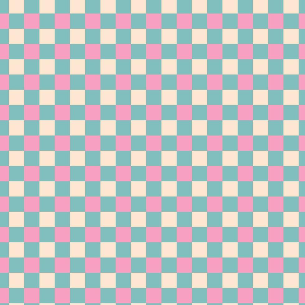 Barbicore seamless print. Pink squares in a repeating pattern. Vector illustration suitable for textiles, packaging, paper, crafting, children s clothing, and more