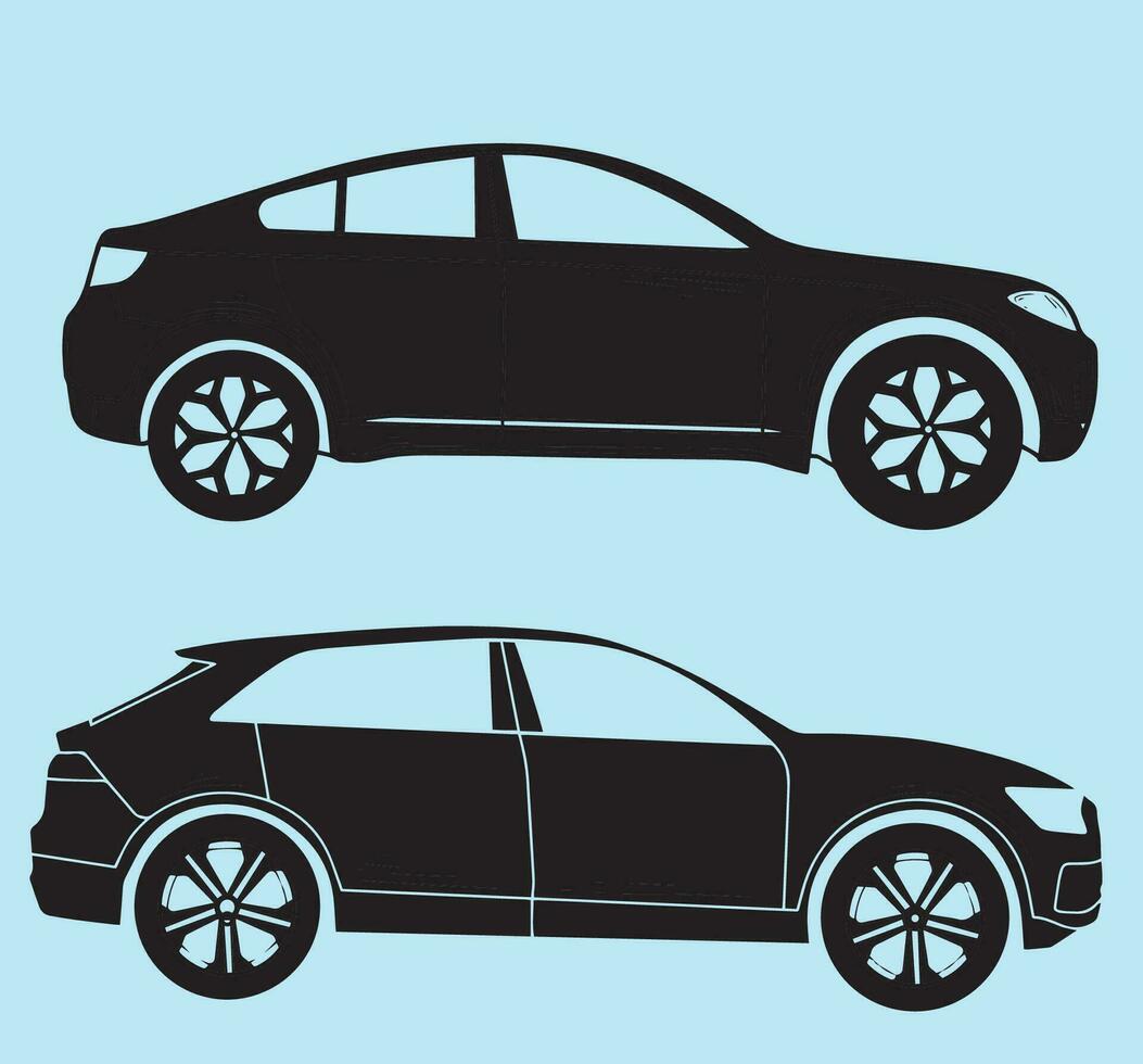 Silhouette Compact SUV car vector