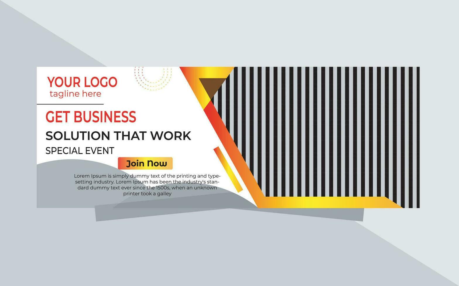 web banner vector template design