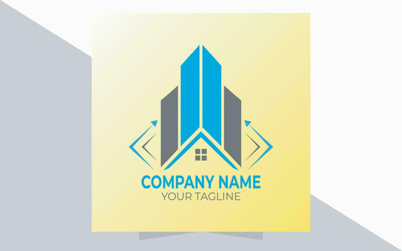 abstract building logo design template vector