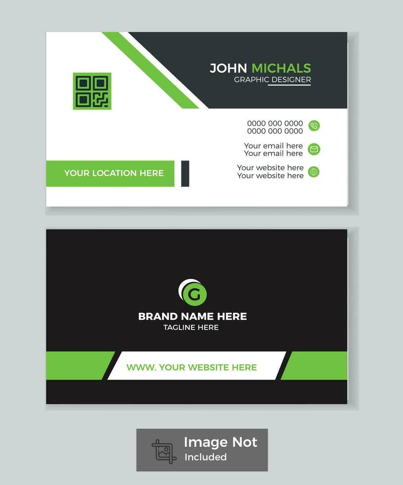 Modern Minimalist Business Card Design template. vector
