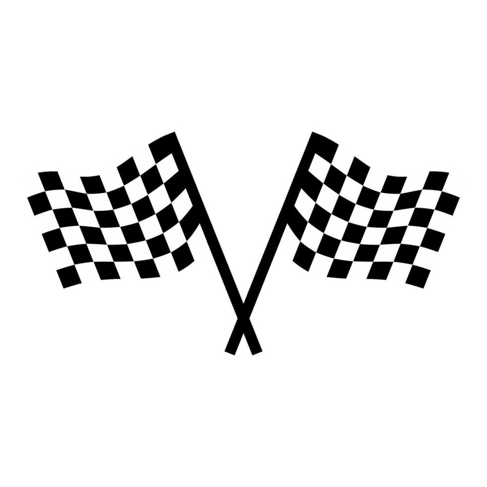 racing flag icon vector isolated on white background