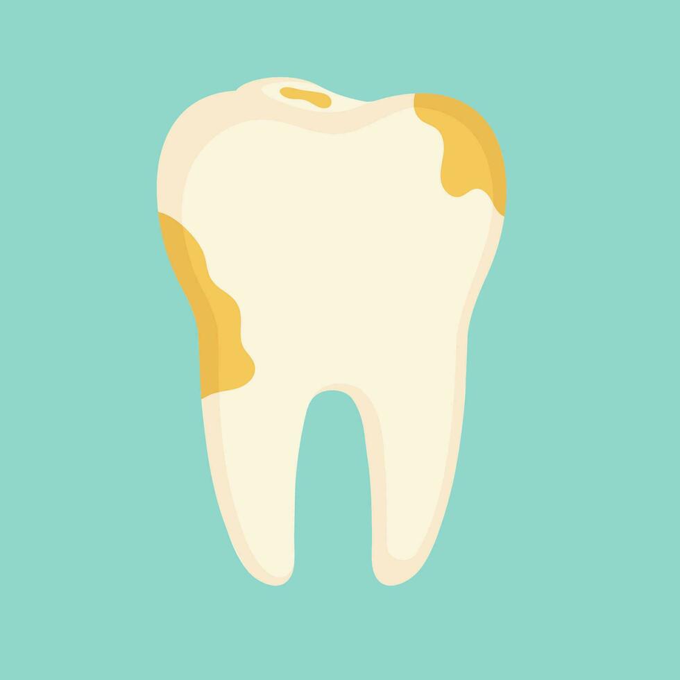Tooth with a plaque vector illustration