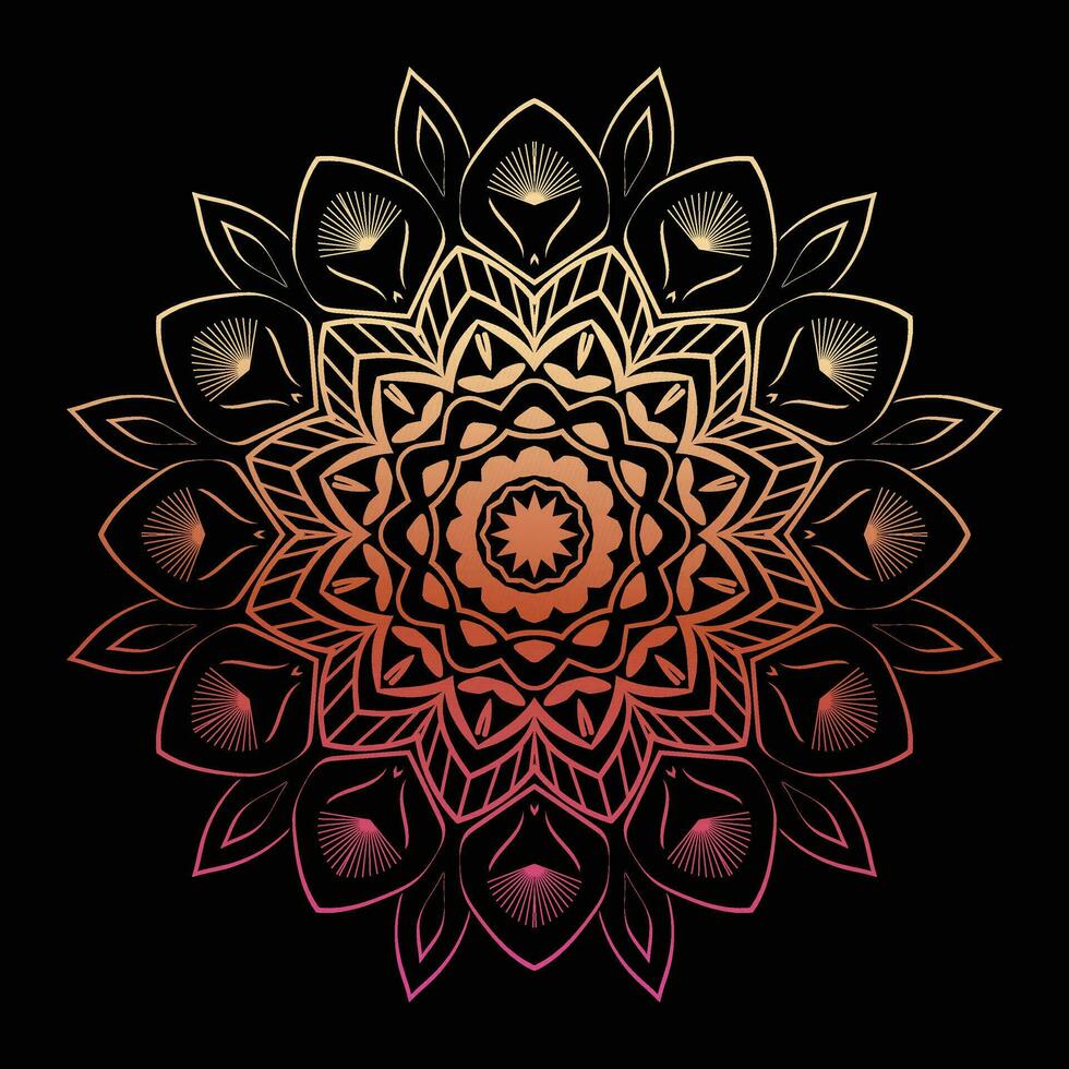 plantilla de diseño de mandala de lujo vector