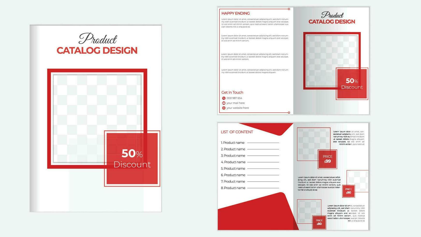 Product catalog design vector template