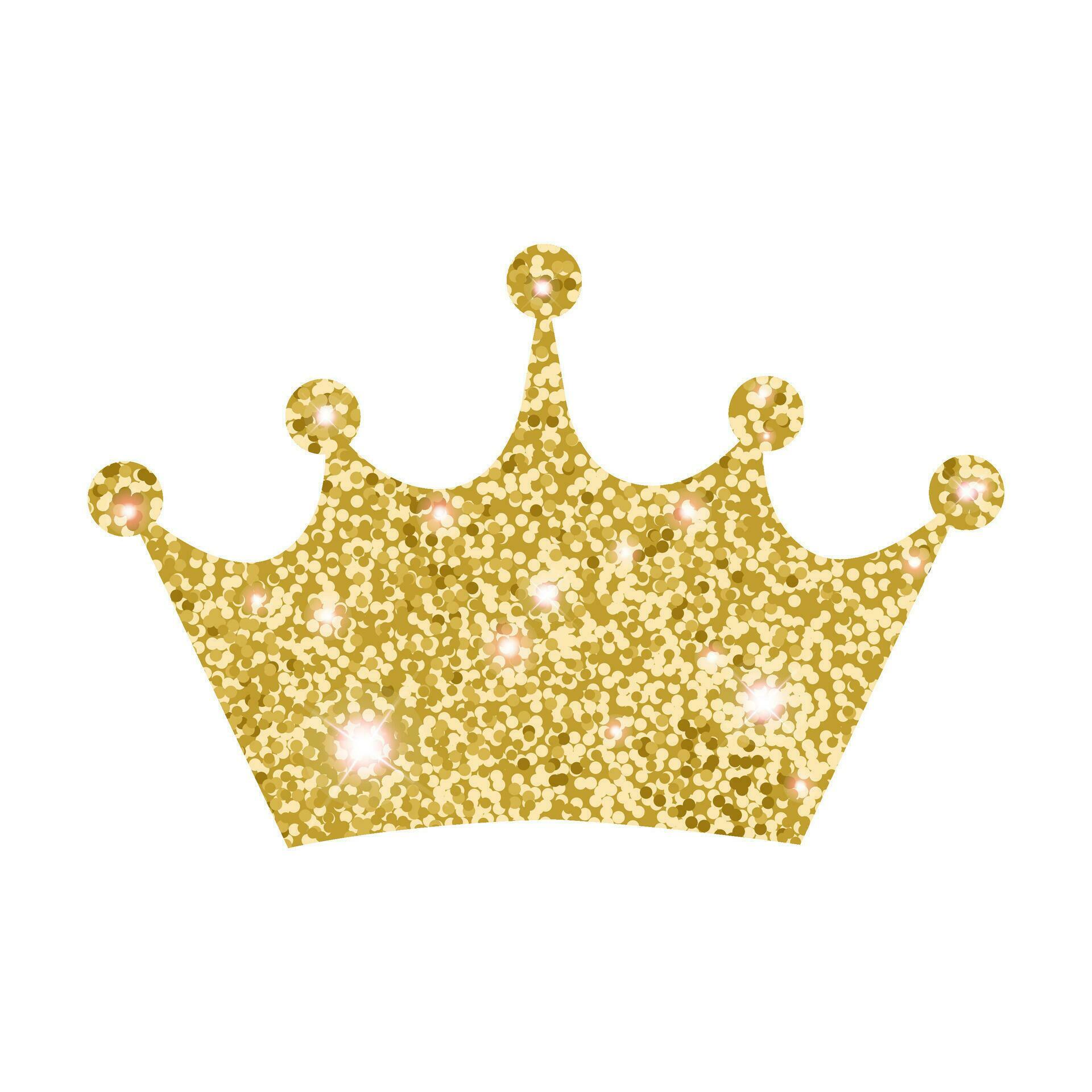 Gold Crown Vector Illustration Gold Glitter Crown 26568445 Vector Art