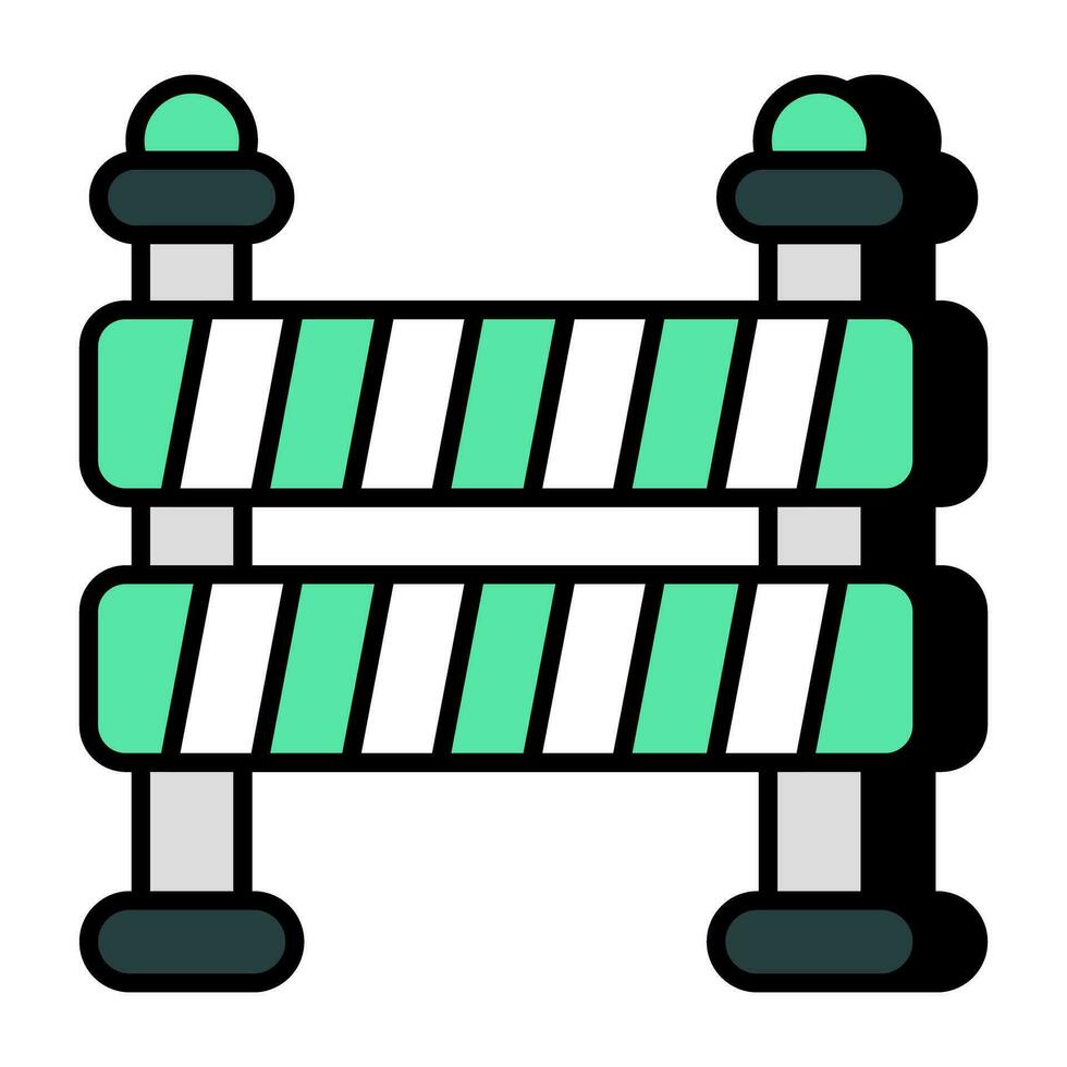 Trendy vector design of road block board