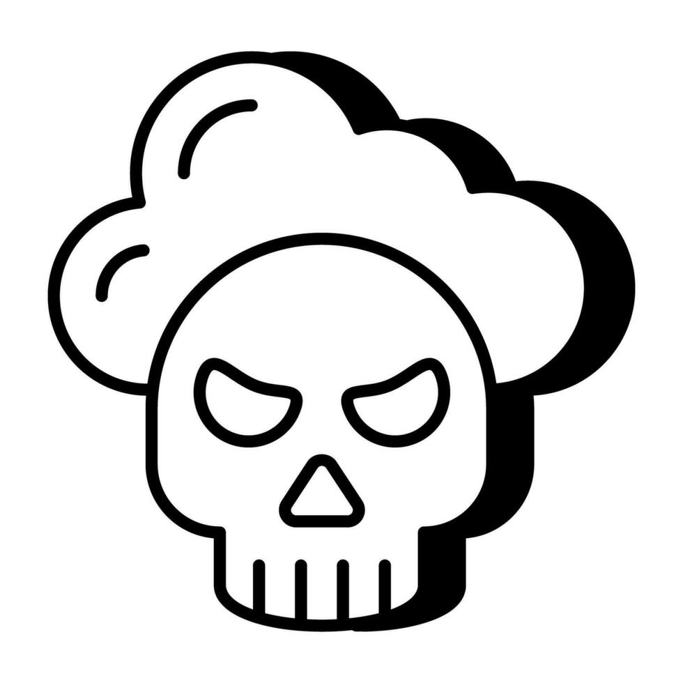 Premium download icon of cloud hacking vector