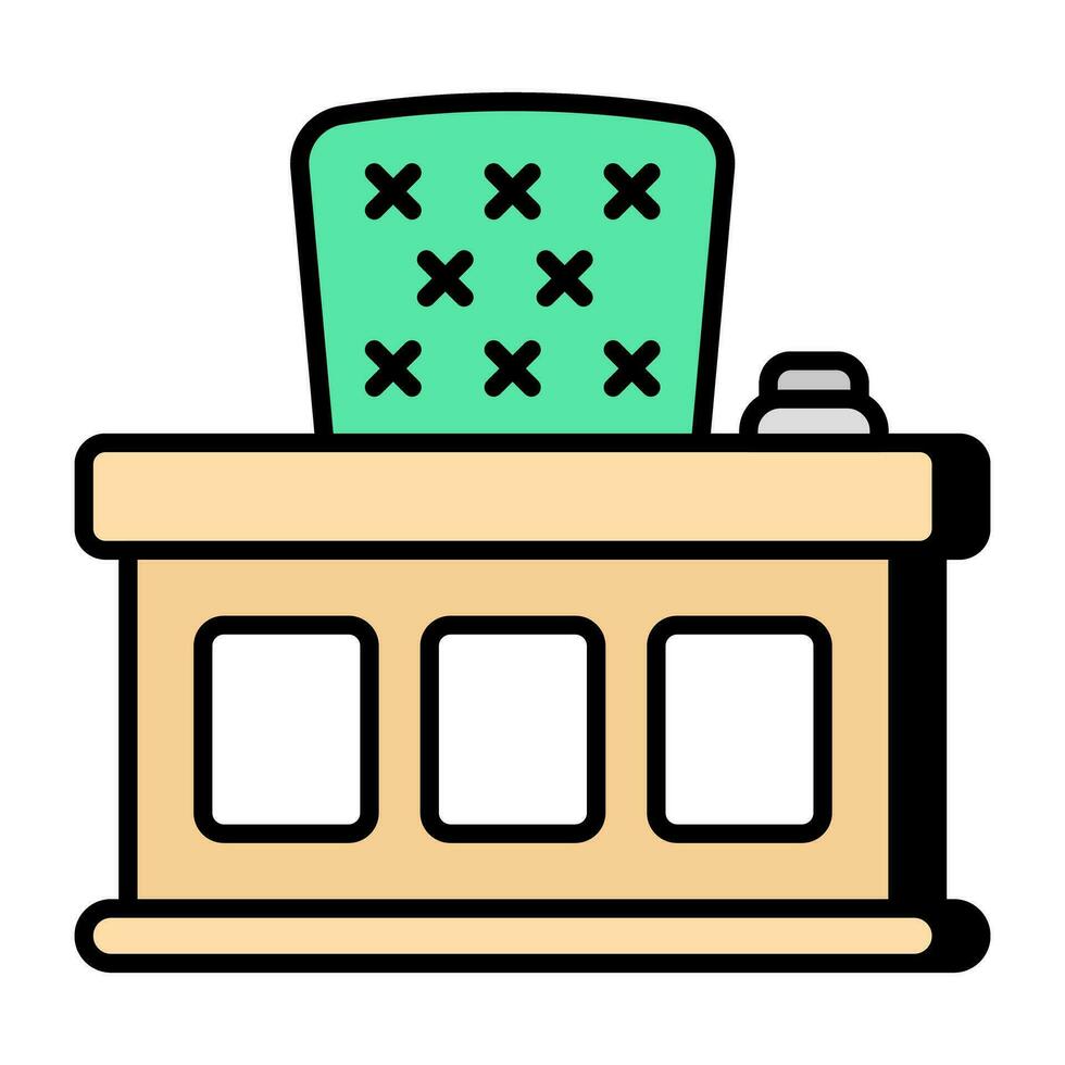 Creative design icon of judge table vector