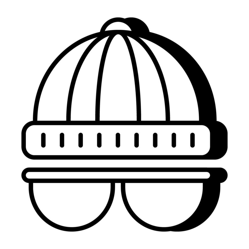 Vector design of glasses with hat