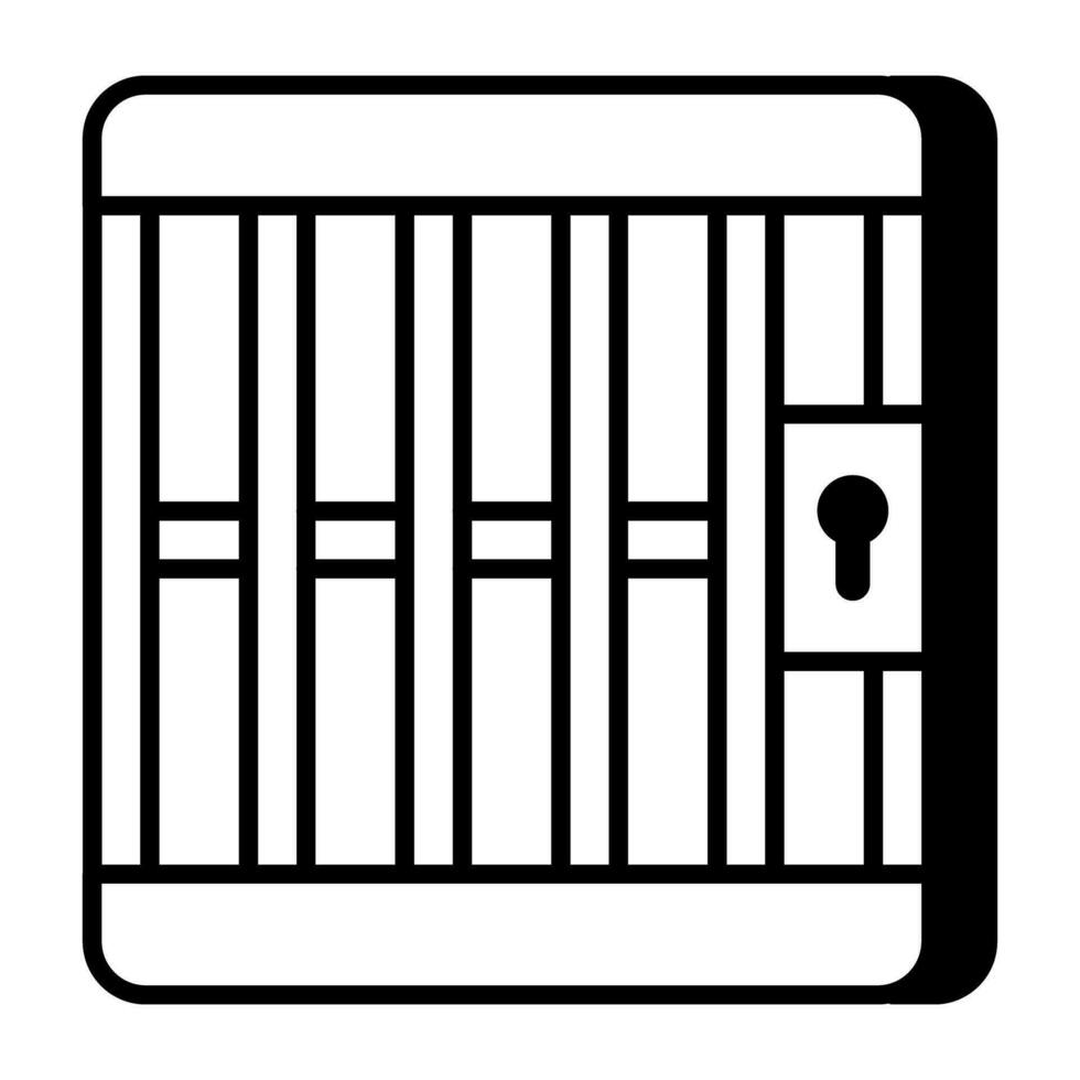 un ícono de diseño único de la cárcel vector