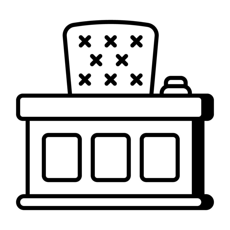 Creative design icon of judge table vector