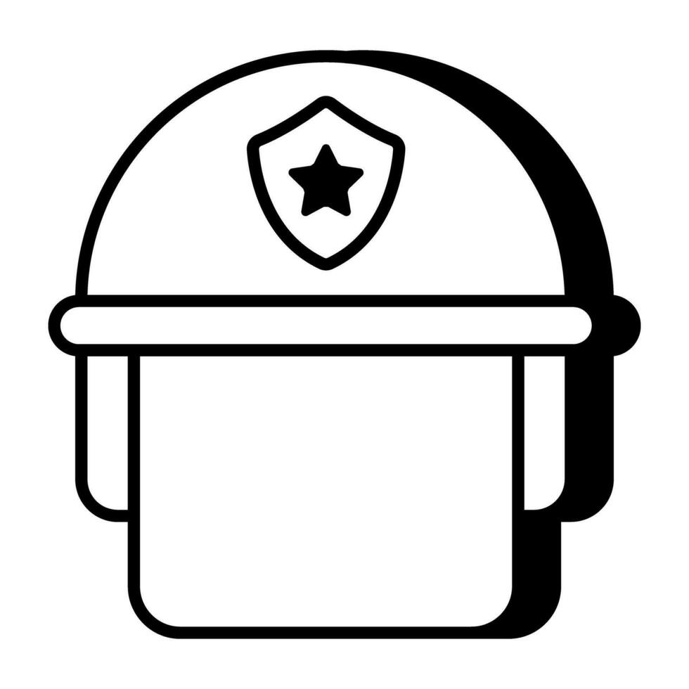 Trendy vector design of police cap