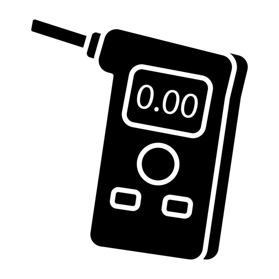Editable design icon of breathalyzer vector