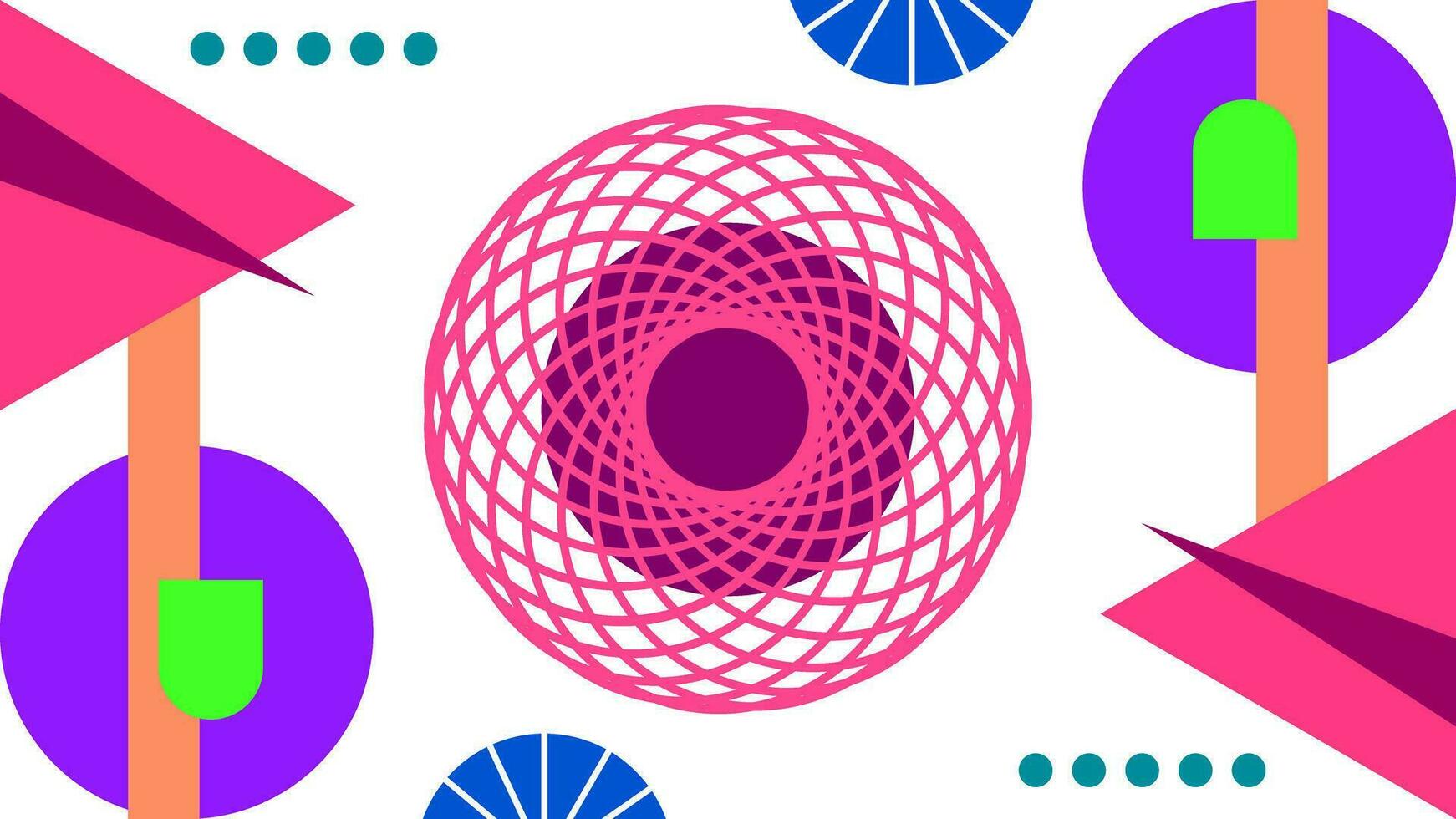 ABSTRACT GEOMETRIC BACKGROUND FLAT COLOR DESIGN VECTOR TEMPLATE FOR WALLPAPER COVER DESIGN