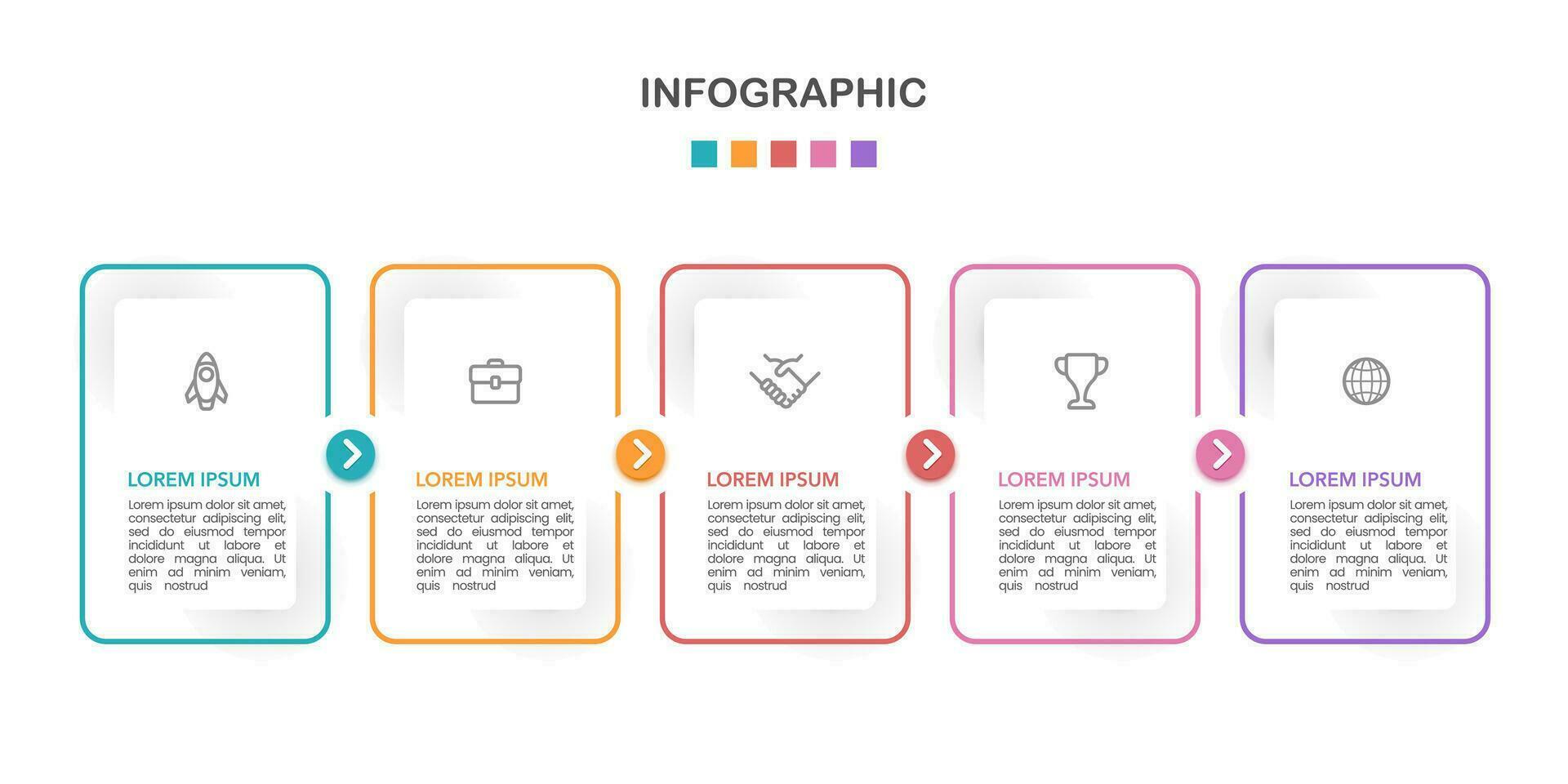 3 options infographic thin line linked together. Vector illustration.