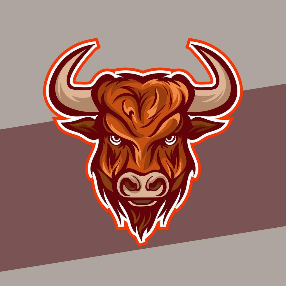 siluro logo para juego de azar o deporte equipo, deporte logo, animal logo, moderno toro logo con rojo cuerno y brillante rojo ojos vector