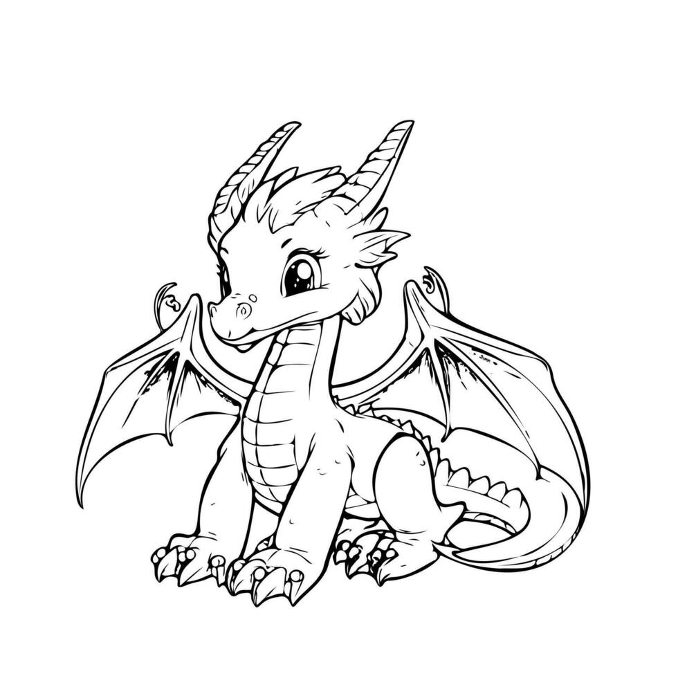 how to draw a cartoon baby dragon