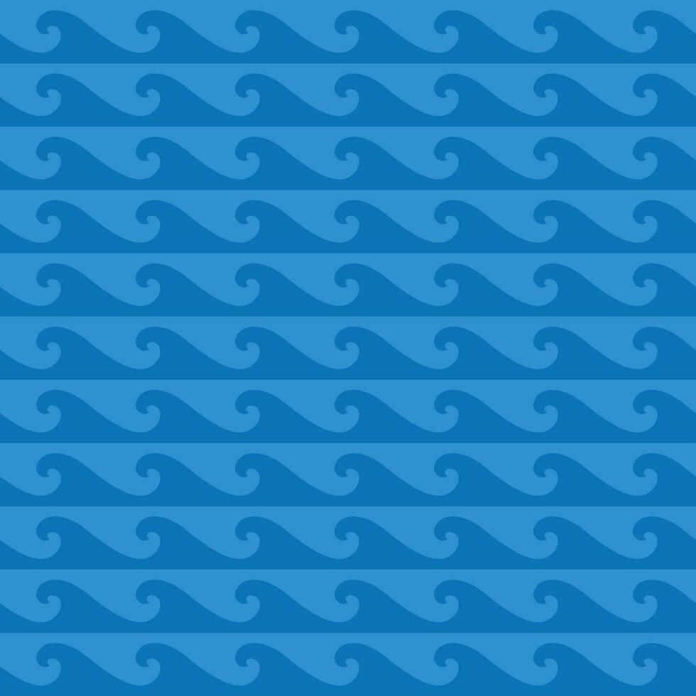 Water waves Water Splashes Blue Color Seamless pattern. Vector pattern.