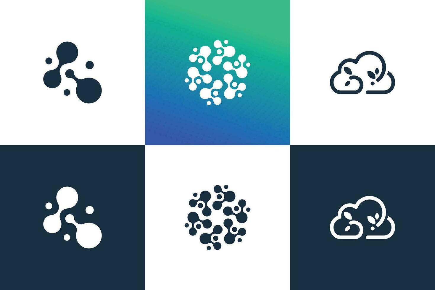 Technology logo design vector collection with creative unique element idea