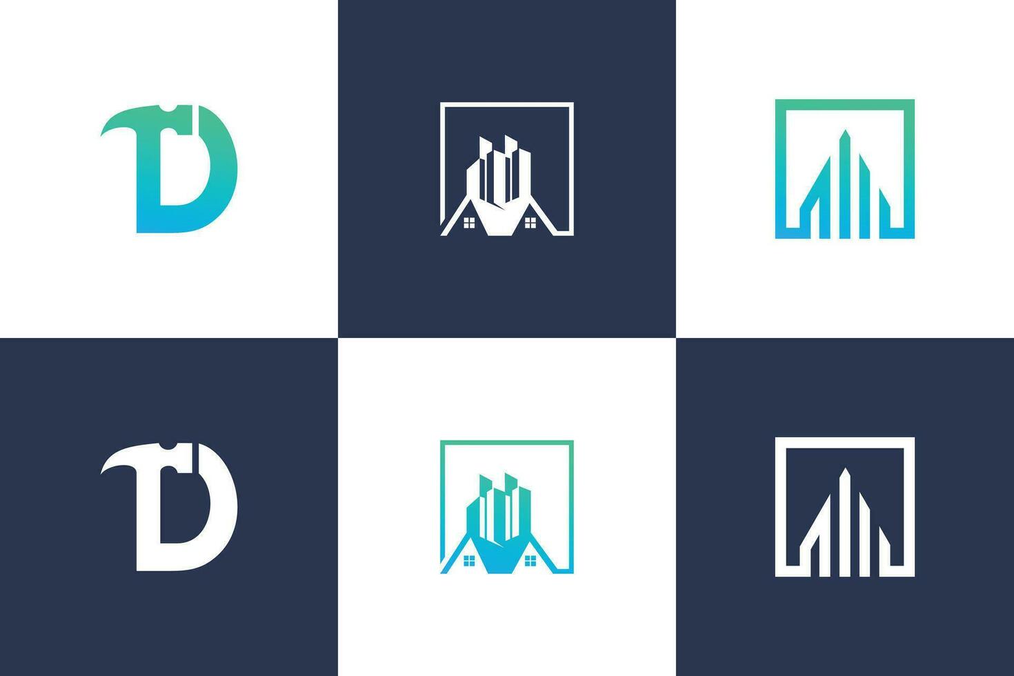 Building logo design vector collection with creative unique element idea