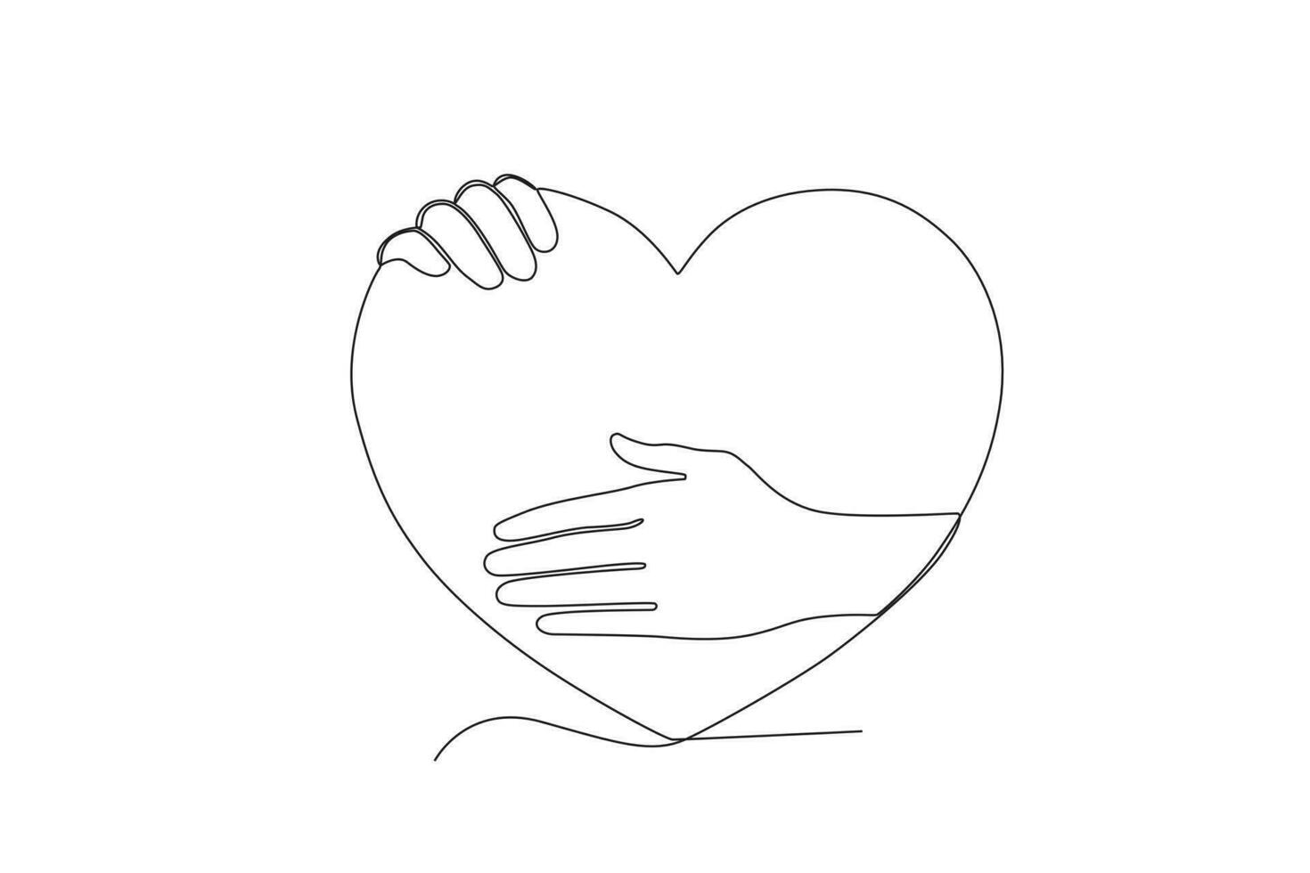 A hand maintains heart health vector