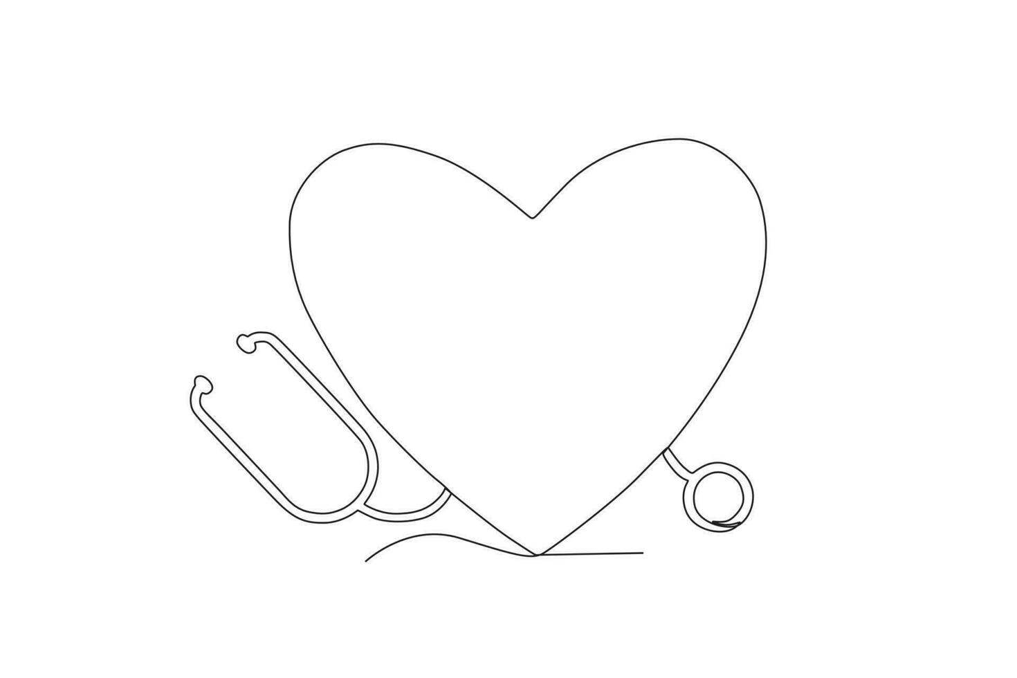 A stethoscope to check the heart vector