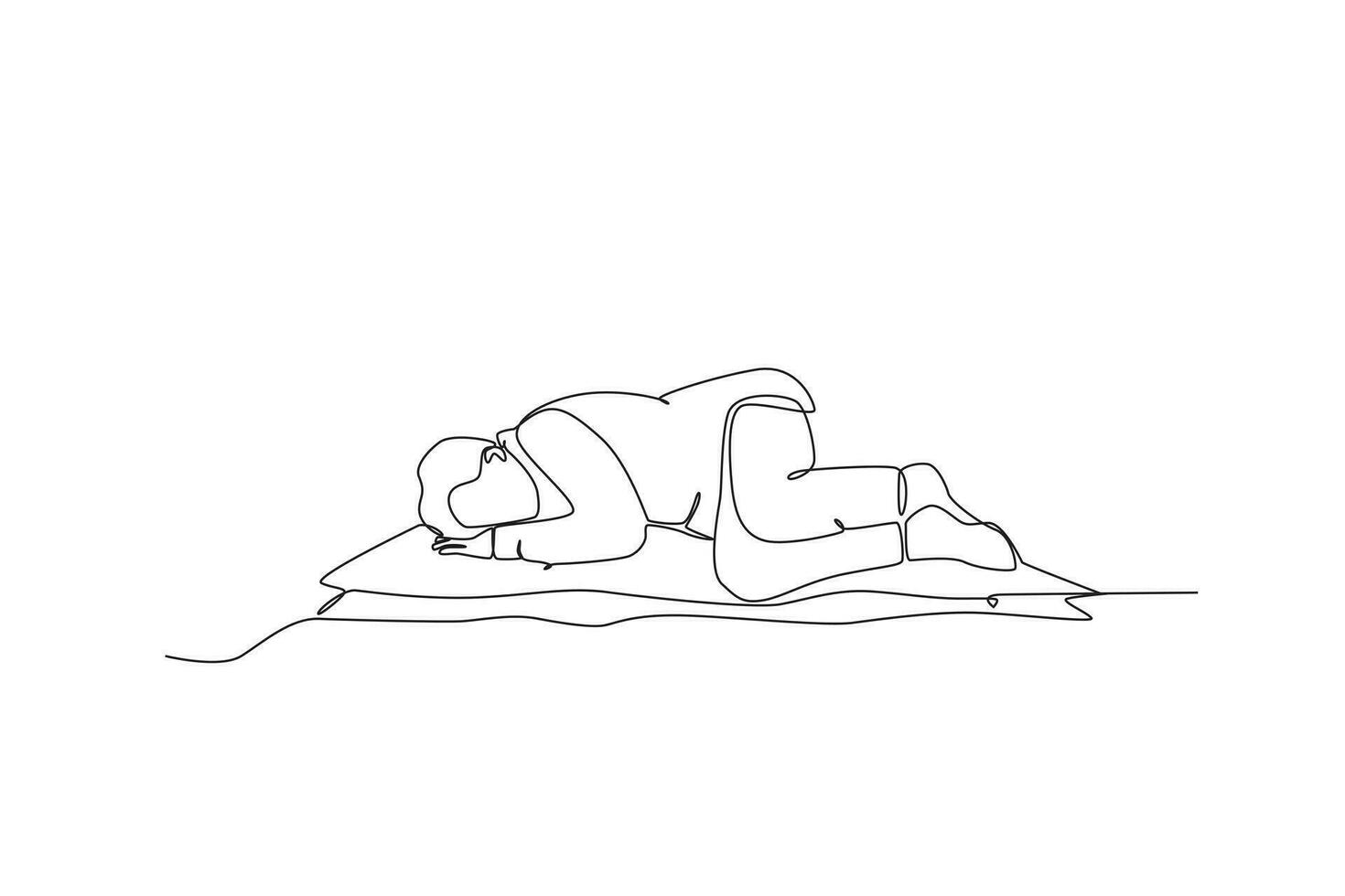 A man sleeping on the street vector