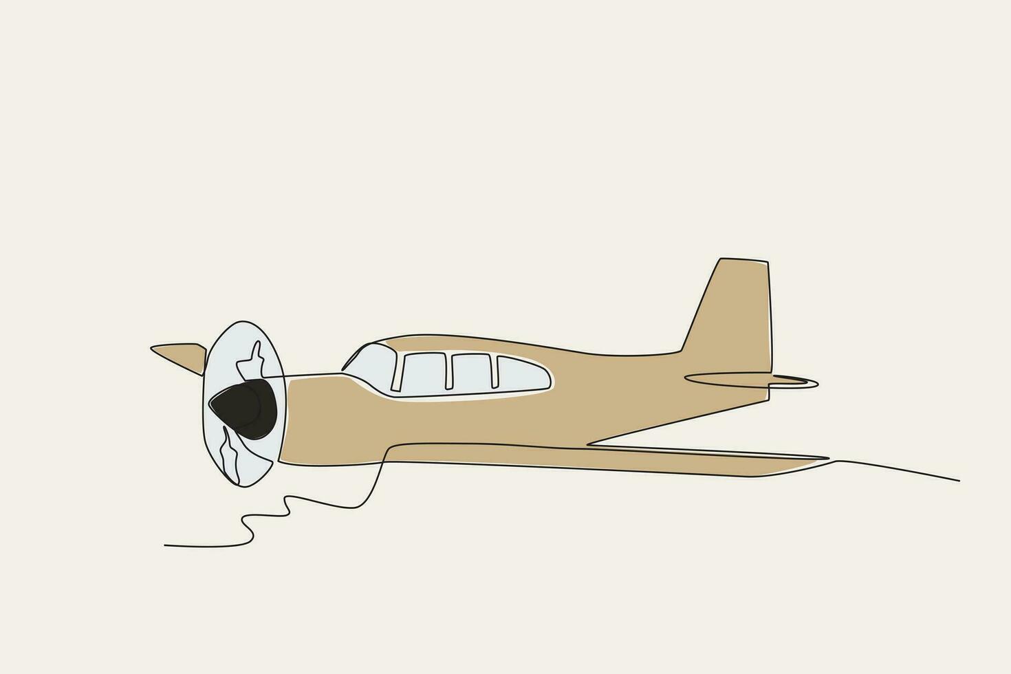 color ilustración de un Clásico aeronave vector