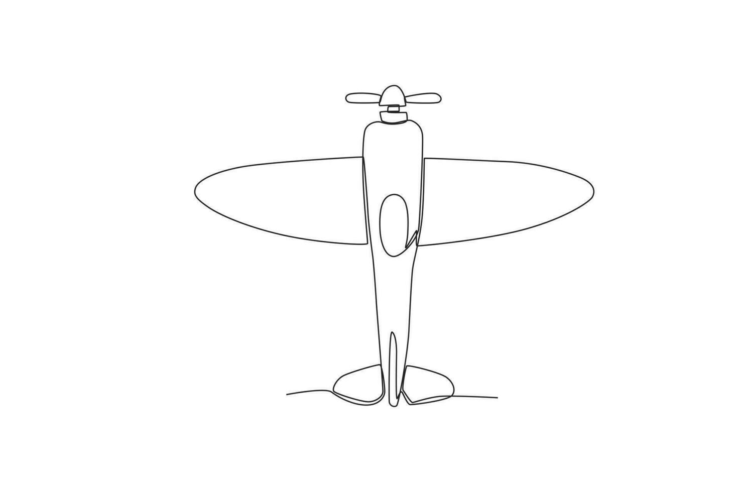 Top view of an airplane vector