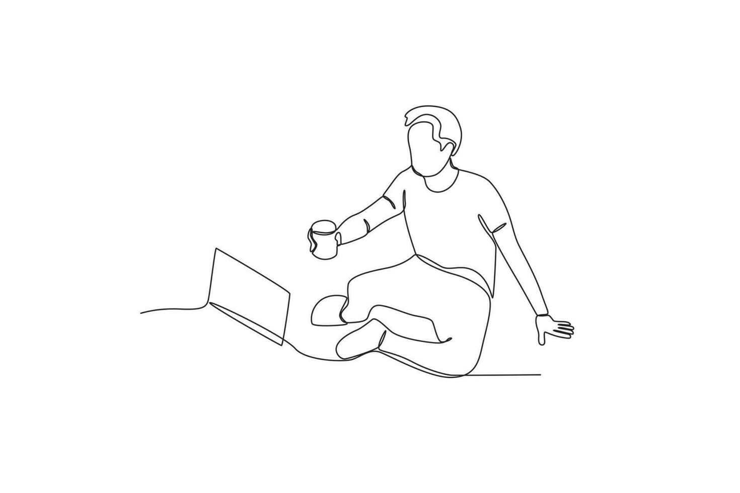 A homeless man begging on the street vector