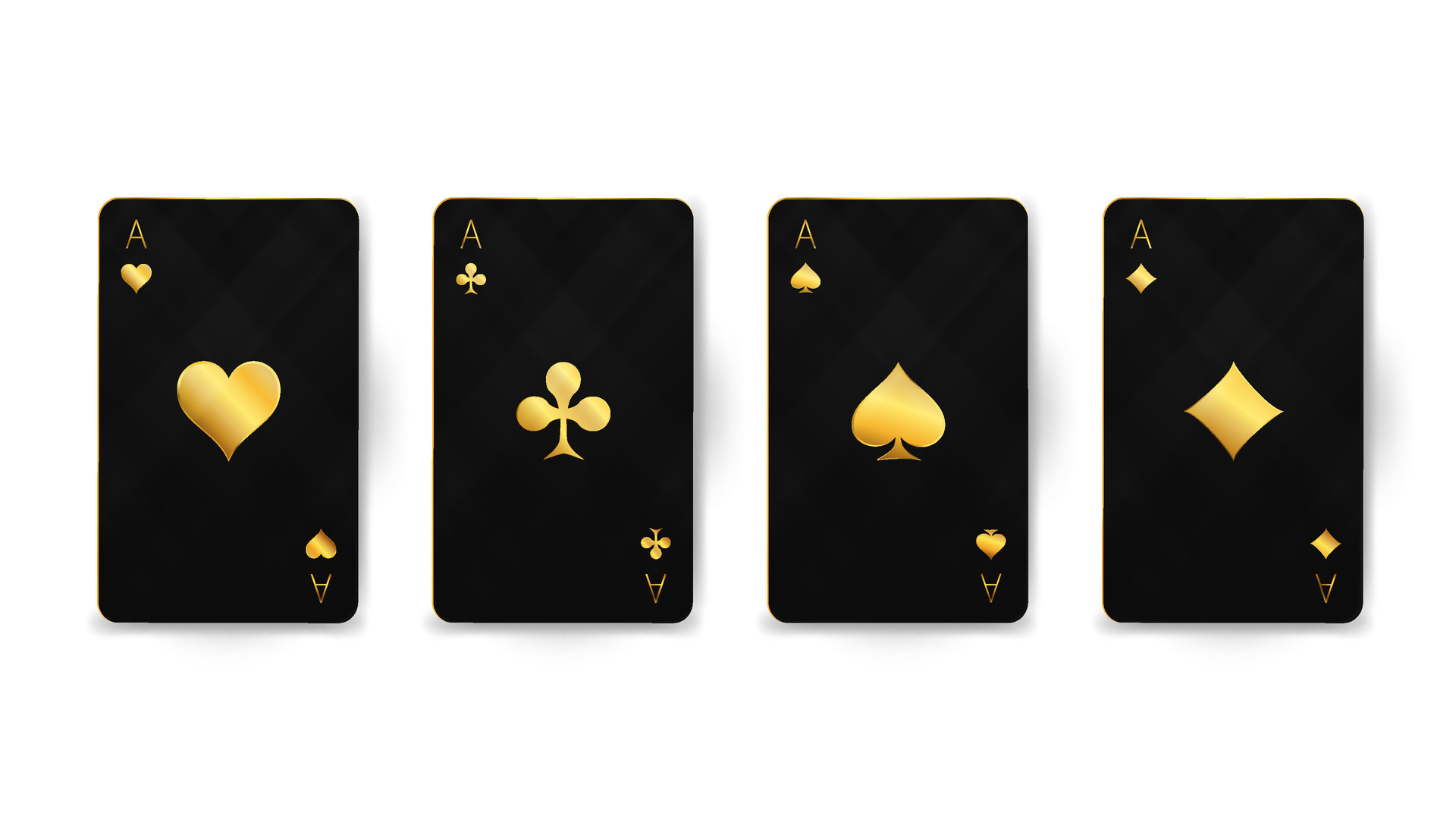 Black and Gold Poker Cards. Vector illustration 26569647 Vector Art at