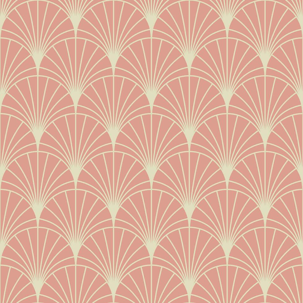 Vintage Art Deco Seamless Pattern. Line art geometric gold shapes. Modern ornaments vector illustration. Gatsby retro elegant background for fabric, wallpaper or wrapping