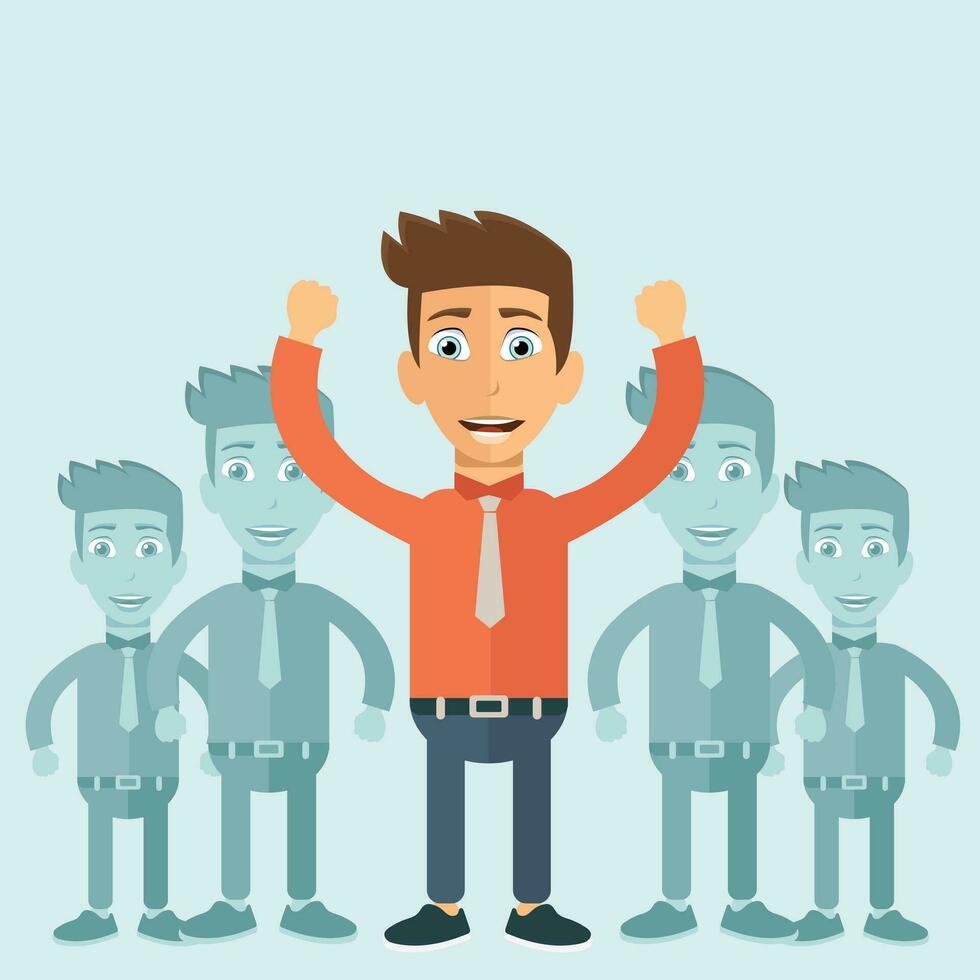 We are hiring banner. Find the right person for the job concept. Hiring and recruiting new employees. Flat vector design