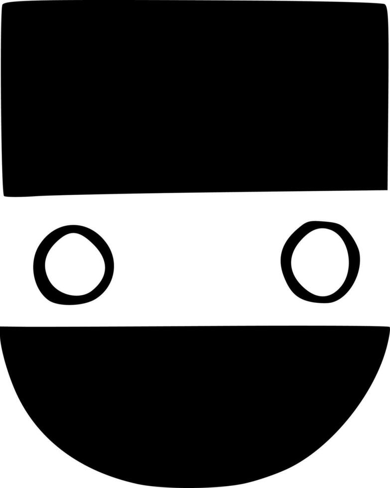 black monster cartoon vector
