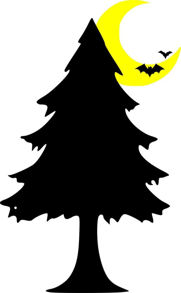 dark tree icon vector