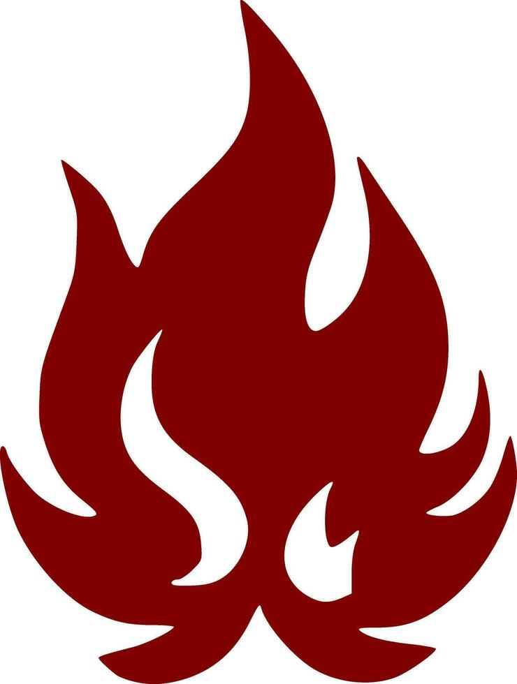 rojo fuego icono vector