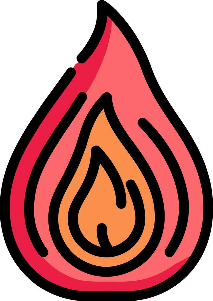 fire icon shape vector