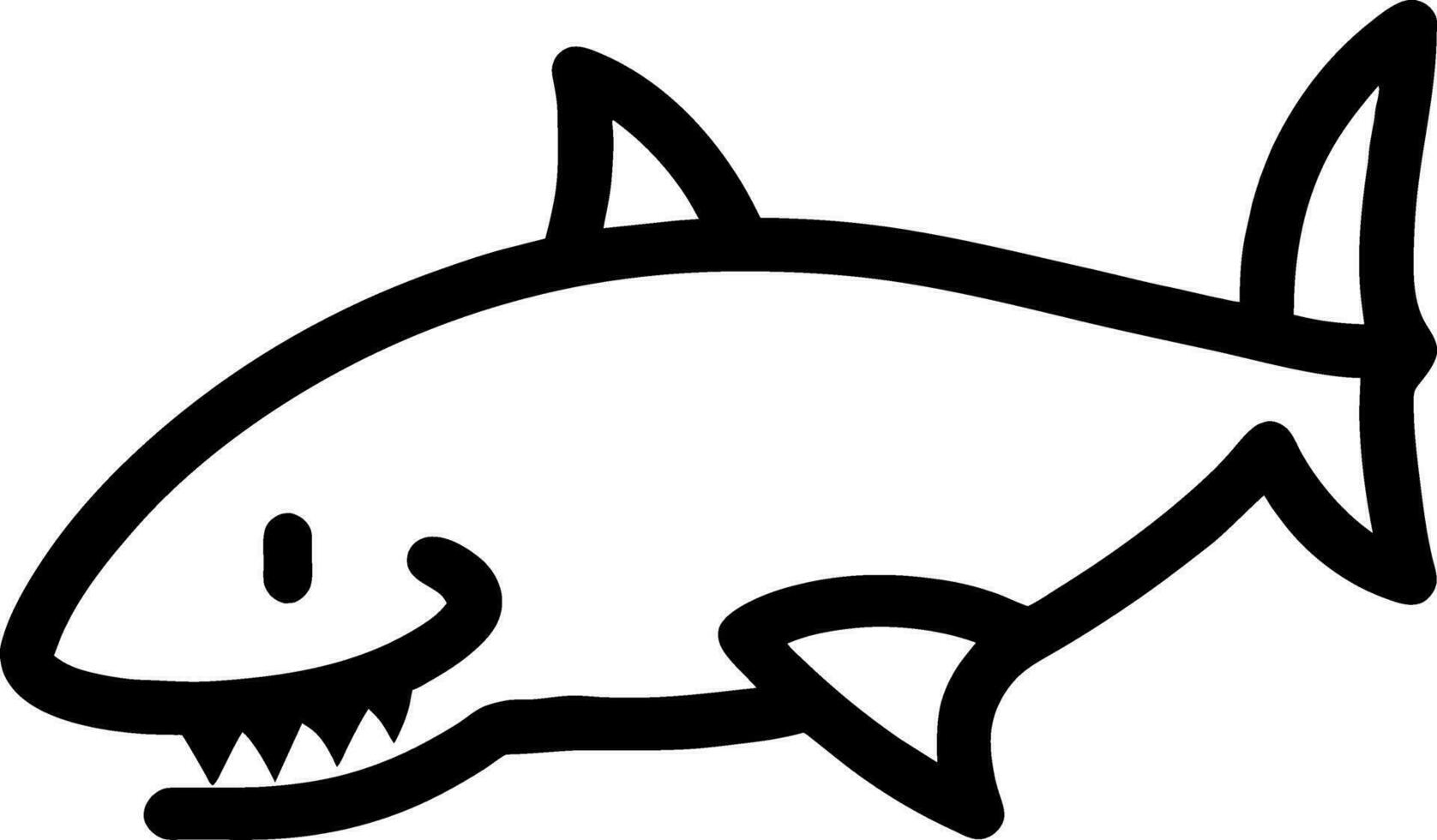 shark icon cartoon vector