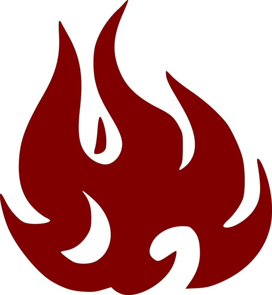 red fire icon vector