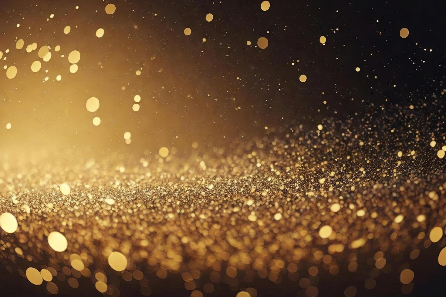Abstract shiny light and gold particle background. . photo